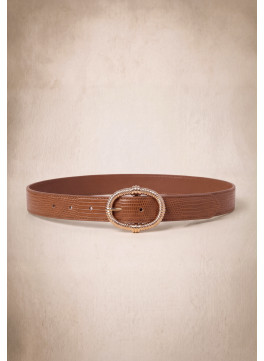 CEINTURE CUIR - MIMISAN - CAMEL